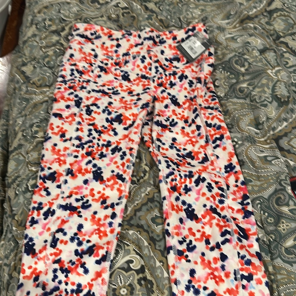 NWT girls multicolor leggings Eddie Bauer